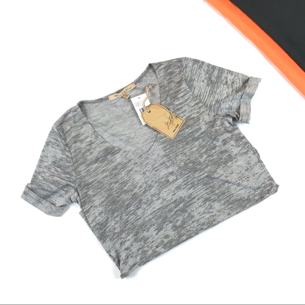 TEE by Big Star V-Neck T-Shirt Gray size XS